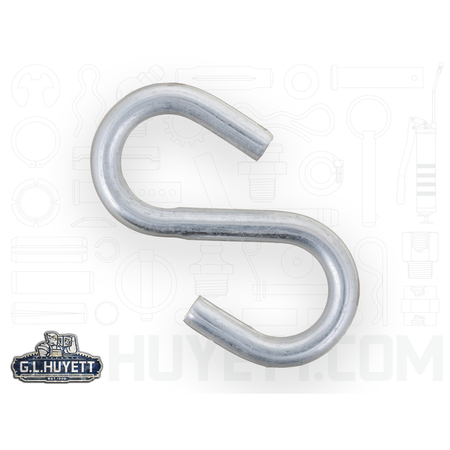 G.L. HUYETT S-Hook .135 x 1-9/32 Zinc SHOOK-018